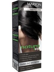 Matu krāsa Marion Natura Styl 80 ml, 610 Deep Black cena un informācija | Matu krāsas | 220.lv