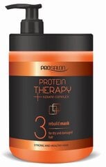 Maska sausiem un bojātiem matiem ar keratīnu un alvejas ekstraktu Chantal Prosalon Protein Therapy Keratin 3 Complex 1000 g цена и информация | Распылите крем-спрей на волосы на расстоянии 20-25 см, расчешите их расческой. | 220.lv