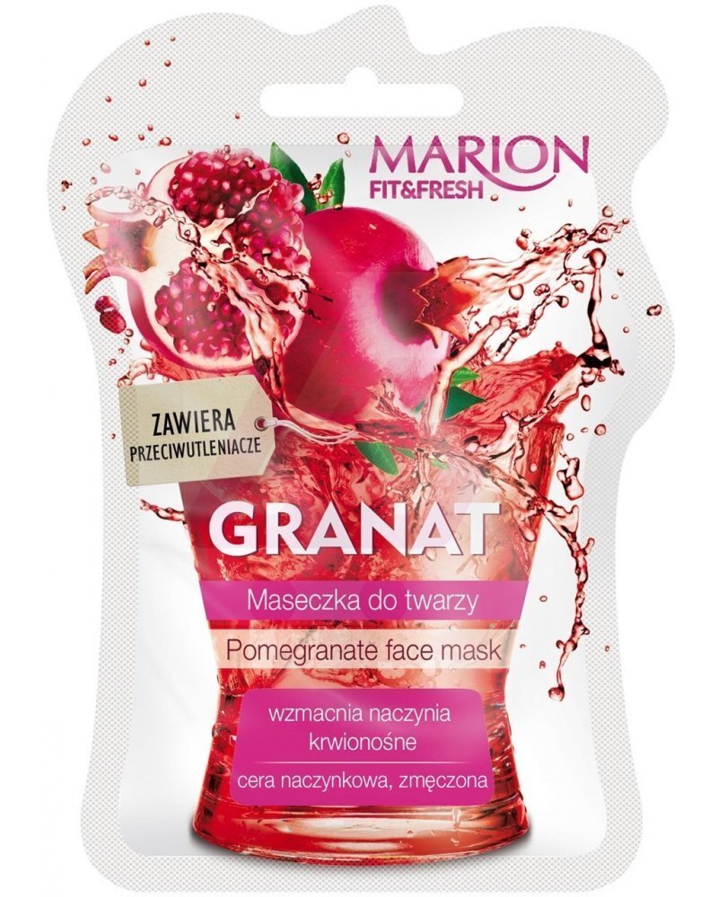 Sejas maska ar granātābolu nogurušai, sausai ādai Marion Pomegranate 7,5 ml cena un informācija | Sejas maskas, acu maskas | 220.lv