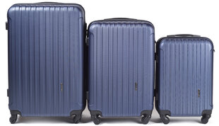 Комплект из 3 чемоданов Wings 2011-3, темно-синий цена и информация | Чемоданы, дорожные сумки | 220.lv
