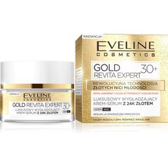 Balinošs sejas krēms - serums Eveline Gold Revita Expert 30+ 50 ml cena un informācija | Sejas krēmi | 220.lv