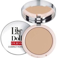 Kompaktais pūderis Pupa Like A Doll Nude Skin SPF15 10 g, 005 Golden Honey, 005 Golden Honey цена и информация | Пудры, базы под макияж | 220.lv