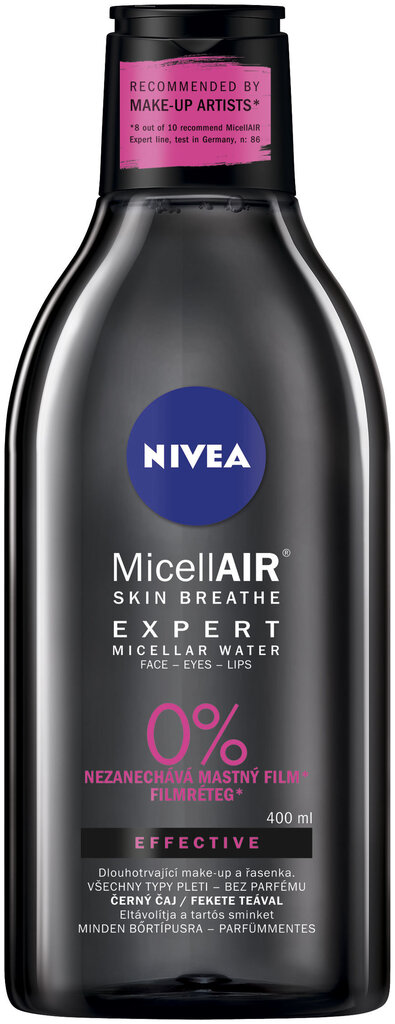 Micelārais ūdens ūdensnoturīgam grimam Nivea Expert MicellAIR 400 ml cena un informācija | Sejas ādas kopšana | 220.lv