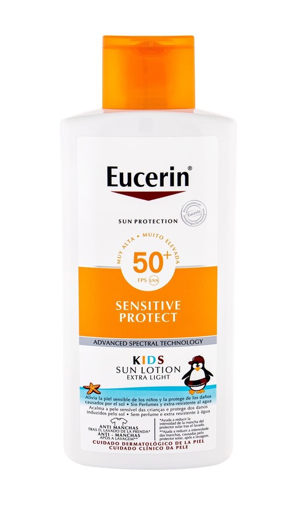 No saules aizsargājošs losjons bērniem Eucerin Infantil Sensitive Protect SPF50 400 ml цена и информация | Bērnu kosmētika, līdzekļi jaunajām māmiņām | 220.lv