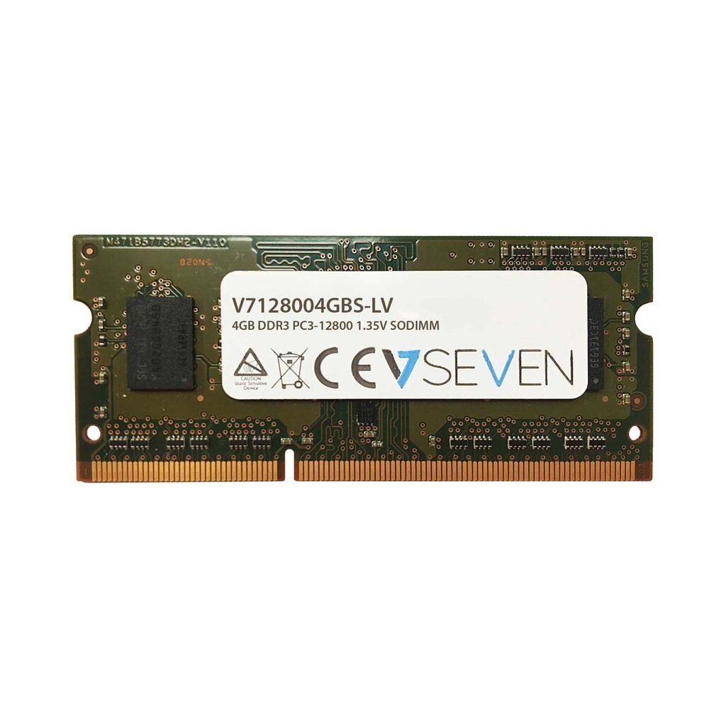 V7 4GB DDR3 1600MHZ CL11 (V7128004GBS-LV) cena un informācija | Operatīvā atmiņa (RAM) | 220.lv