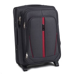 Средний чемодан Wings Buzzard, 64 см, 2 колесика, серый цена и информация | Чемоданы, дорожные сумки | 220.lv
