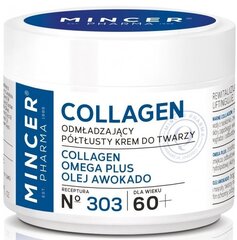 Atjaunojošs pretgrumbu krēms sejai Mincer Pharma Collagen 60+ 303 50ml cena un informācija | Sejas krēmi | 220.lv
