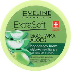 Увлажняющий крем для тела и лица с оливковым маслом Eveline Extra Soft 175 мл цена и информация | Кремы, лосьоны для тела | 220.lv