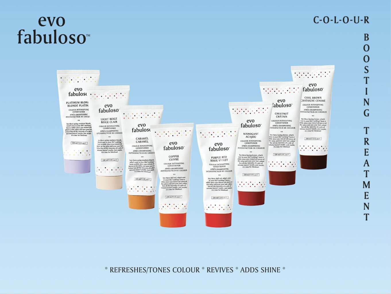 Matu krāsu spēcinošs kondicionieris EVO Cool Brown Fabuloso 220 ml цена и информация | Matu kondicionieri, balzāmi | 220.lv