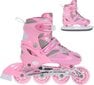 Regulējama izmēra skrituļslidas - slidas 2in1 Nils Extreme NH18366 L, rozā cena un informācija | Skrituļslidas | 220.lv