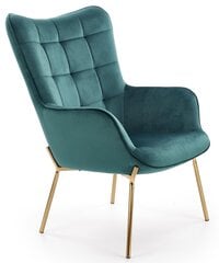Кресло Halmar Castel, зеленое / золотое цена и информация | Кресла в гостиную | 220.lv