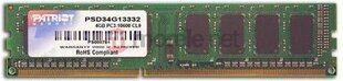 Patriot 4GB 1333MHz DDR3 CL9 (PSD34G13332) цена и информация | Оперативная память (RAM) | 220.lv