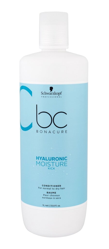 Mitrinošs matu kondicionieris sausiem matiem Schwarzkopf Professional BC Bonacure Hyaluronic Moisture Kick 1000 ml цена и информация | Matu kondicionieri, balzāmi | 220.lv