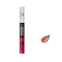 Divpusējs lūpu spīdums Dermacol 16H Lip Colour 4.8 g, 23 cena un informācija | Lūpu krāsas, balzāmi, spīdumi, vazelīns | 220.lv