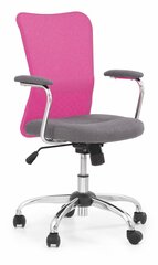 Darba krēsls Andy, pelēks / rozā cena un informācija | Biroja krēsli | 220.lv