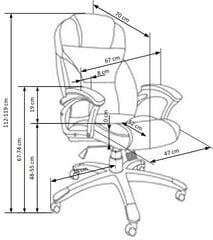Офисное кресло Halmar Desmond 2, серое цена и информация | Офисные кресла | 220.lv