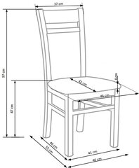 2 krēslu komplekts Gerard 2, balts/pelēks цена и информация | Стулья для кухни и столовой | 220.lv