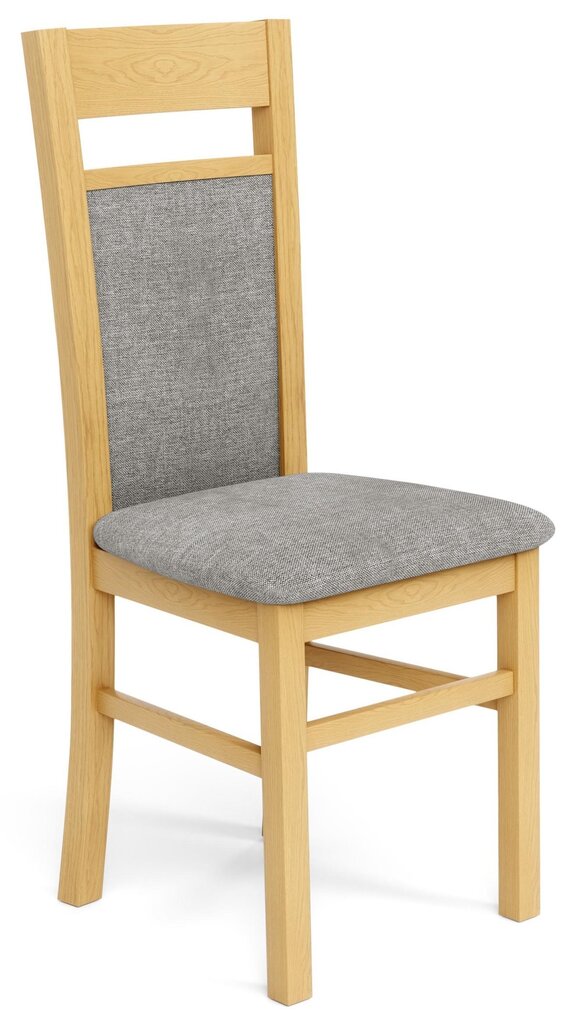 2 krēslu komplekts Gerard 2, ozolkoka/pelēkā krāsā цена и информация | Virtuves un ēdamistabas krēsli | 220.lv