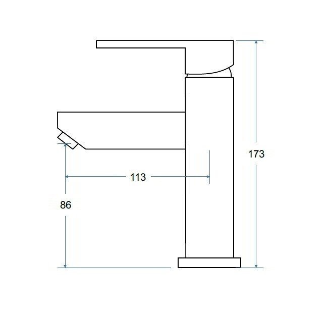 Izlietnes jaucējkrāns Besco Modern II Chrome цена и информация | Jaucējkrāni | 220.lv