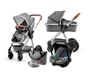 Универсальная коляска Kinderkraft VEO 3in1, grey цена и информация | Коляски | 220.lv