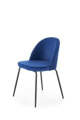2-u krēslu komplekts K314, zils/melns цена и информация | Стулья для кухни и столовой | 220.lv