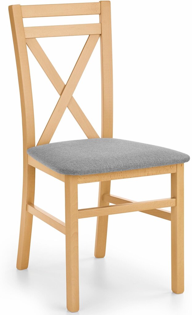 2 krēslu komplekts Dariusz, ozola/pelēkā krāsā cena un informācija | Virtuves un ēdamistabas krēsli | 220.lv