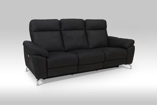Dīvāns FurnHouse Selesta 3, gobelēns, melns cena un informācija | Dīvāni | 220.lv