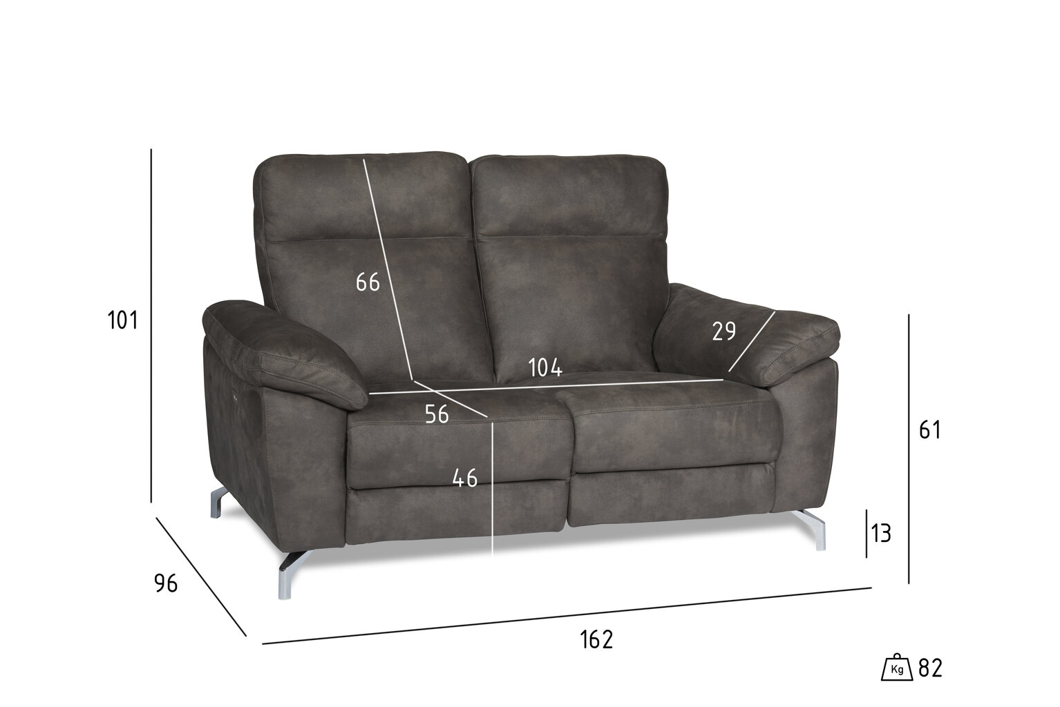 Dīvāns FurnHouse Selesta 2, gobelēns, brūns cena un informācija | Dīvāni | 220.lv