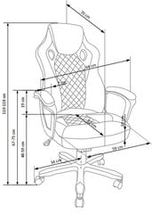 Игровое кресло Halmar Baffin, черное/красное цена и информация | Офисные кресла | 220.lv