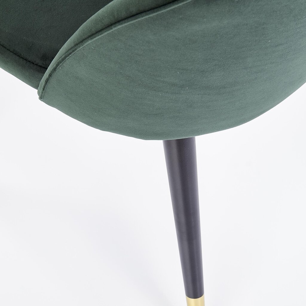 4 krēslu komplekts K315, zaļš/melns cena un informācija | Virtuves un ēdamistabas krēsli | 220.lv