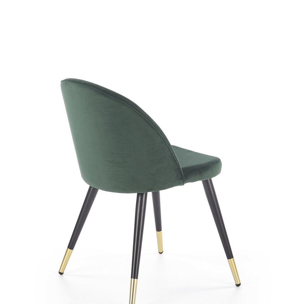 4 krēslu komplekts K315, zaļš/melns cena un informācija | Virtuves un ēdamistabas krēsli | 220.lv