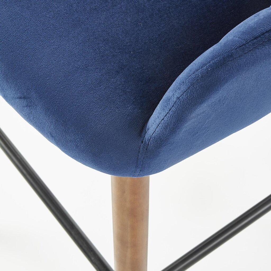 Bāra krēsls H93, zila / ozola krāsa cena un informācija | Virtuves un ēdamistabas krēsli | 220.lv