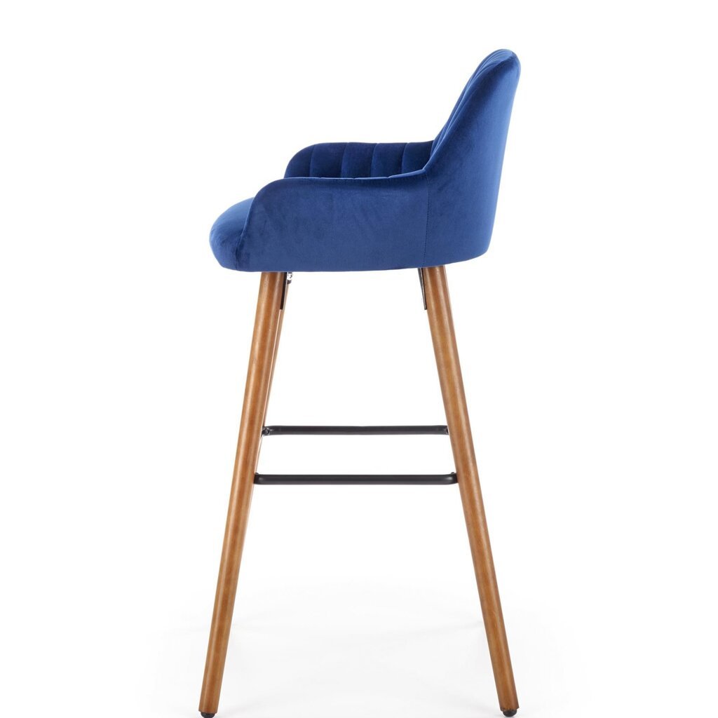 Bāra krēsls H93, zila / ozola krāsa cena un informācija | Virtuves un ēdamistabas krēsli | 220.lv