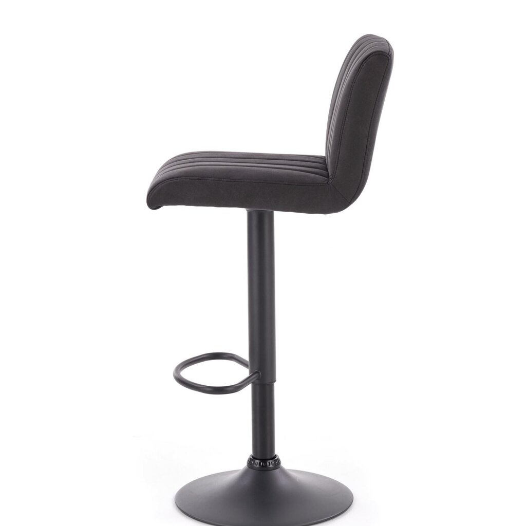 2 bāra krēslu komplekts H89, melns cena un informācija | Virtuves un ēdamistabas krēsli | 220.lv