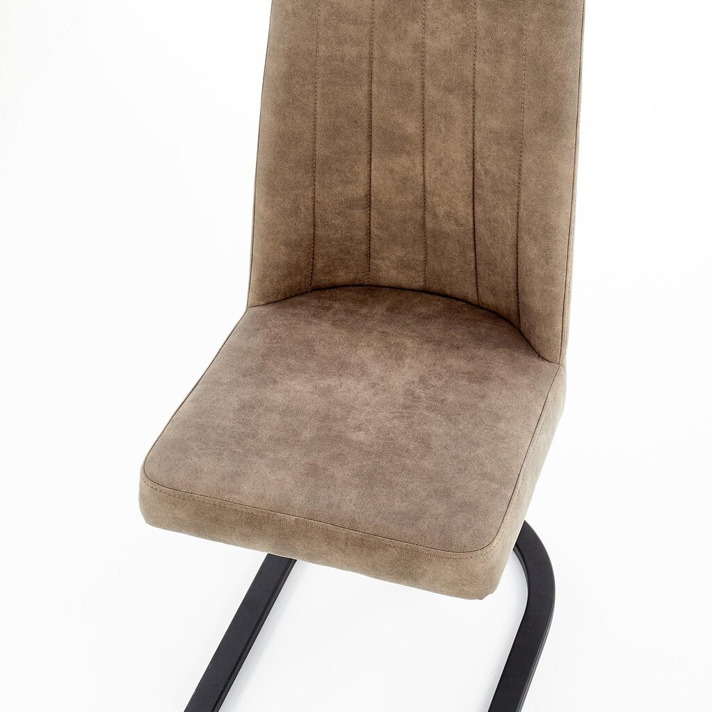 2-vu krēslu komplekts K338, brūns / melns cena un informācija | Virtuves un ēdamistabas krēsli | 220.lv