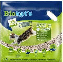 Biokat's pakaiši kaķiem ECO LIGHT, 5 L cena un informācija | Kaķu smiltis, pakaiši | 220.lv