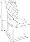 4-krēslu komplekts K309, pelēks cena un informācija | Virtuves un ēdamistabas krēsli | 220.lv