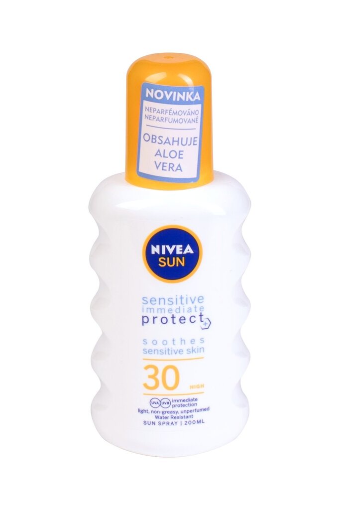 Losjons aizsardzībai pret sauli Nivea Sun Sensitive Immediate SPF 30 200 ml cena un informācija | Sauļošanās krēmi | 220.lv