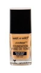 Šķidrā grima bāze Wet n Wild Photofocus Foundation 30 ml, Golden Beige, Golden Beige cena un informācija | Grima bāzes, tonālie krēmi, pūderi | 220.lv