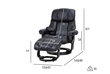 Krēsls ar kāju balstu FurnHouse Crown, melns cena un informācija | Atpūtas krēsli | 220.lv