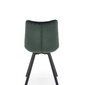 2-vu krēslu komplekts K332, zaļš / melns цена и информация | Virtuves un ēdamistabas krēsli | 220.lv