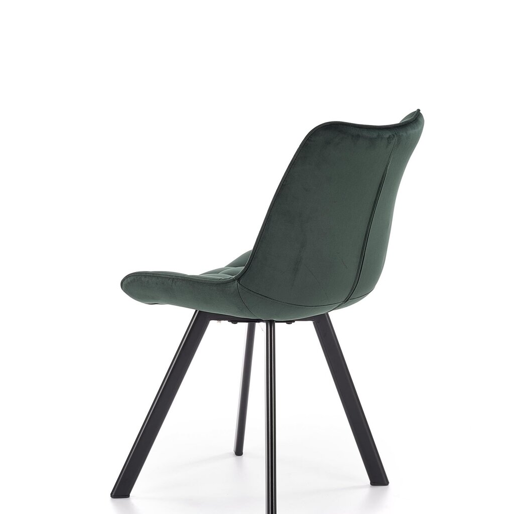 2-vu krēslu komplekts K332, zaļš / melns cena un informācija | Virtuves un ēdamistabas krēsli | 220.lv