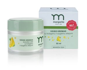 Sejas krēms ar kolagēnu MARGARITA 50 ml cena un informācija | Sejas krēmi | 220.lv