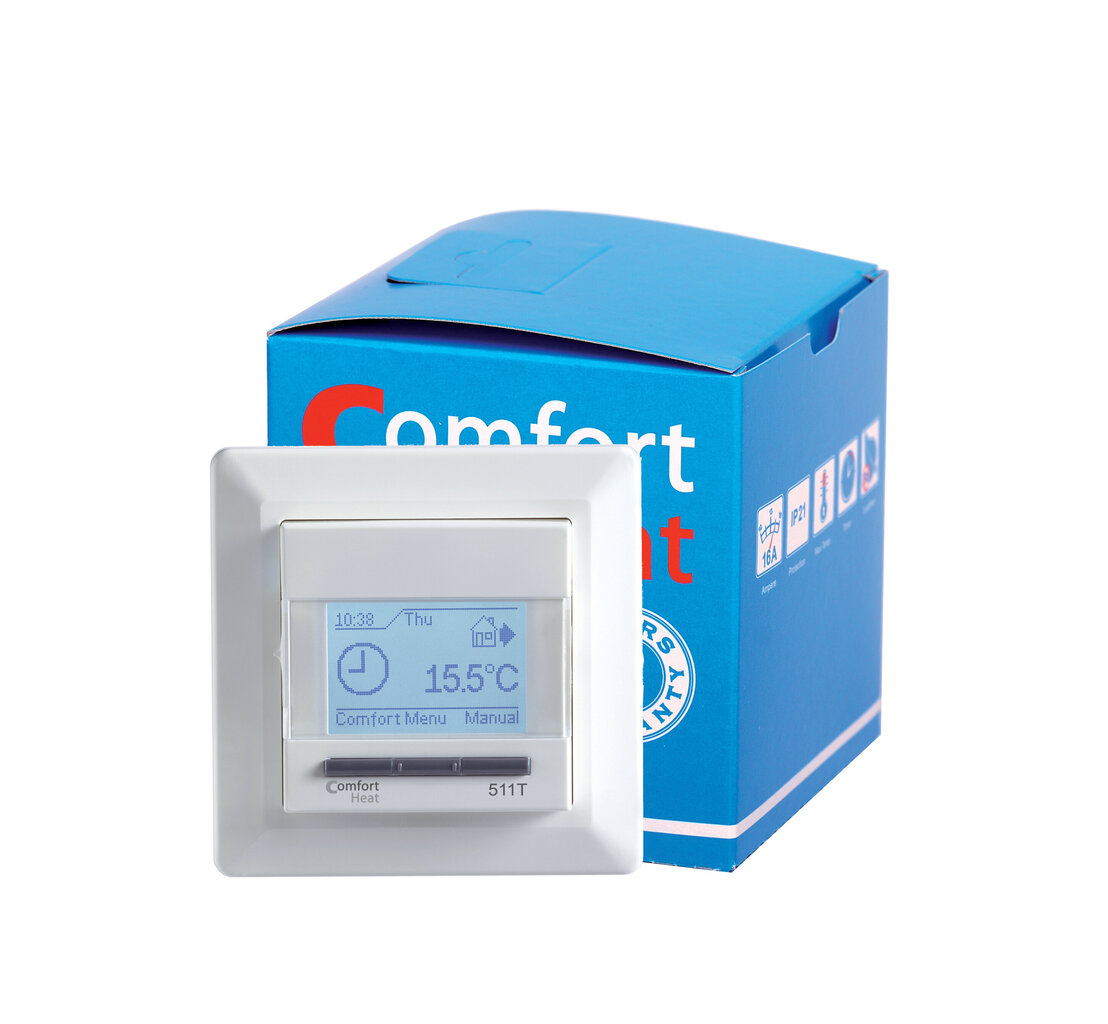 Comfort Heat C511T programmējams termostats ar taimeri cena un informācija | Siltās grīdas | 220.lv