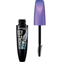 Skropstu tuša Rimmel London Scandaleyes Wow Wings 12 ml, 003 Extreme Black cena un informācija | Acu ēnas, skropstu tušas, zīmuļi, serumi | 220.lv