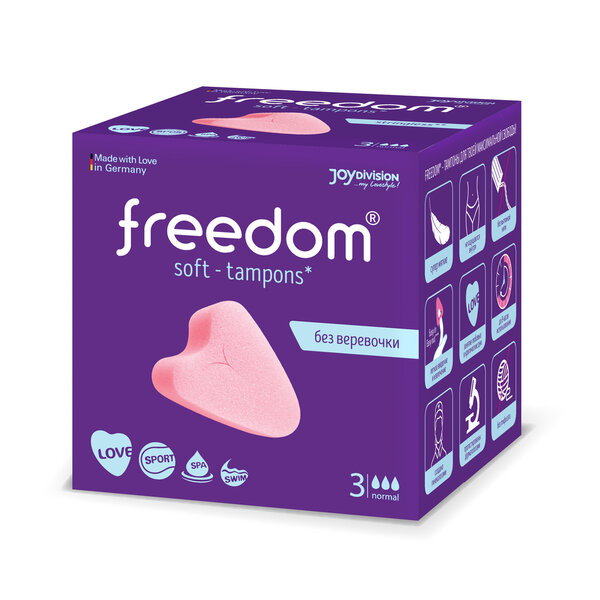 Tamponi Freedom Normal 3 gab. cena un informācija | Tamponi, higiēniskās paketes, ieliktnīši | 220.lv