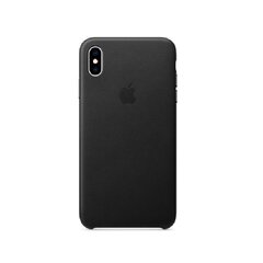 Apple iPhone XS Max ādas apvalks, melns cena un informācija | Telefonu vāciņi, maciņi | 220.lv