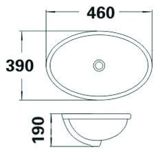 Izlietne Mexen Eris 46 cm cena un informācija | Izlietnes | 220.lv