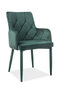 4-u krēslu komplekts Ricardo Velvet, zaļš cena un informācija | Virtuves un ēdamistabas krēsli | 220.lv