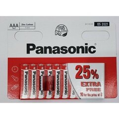 Panasonic baterijas Zinc R03 (AAA), 10 gab. цена и информация | Батарейки | 220.lv